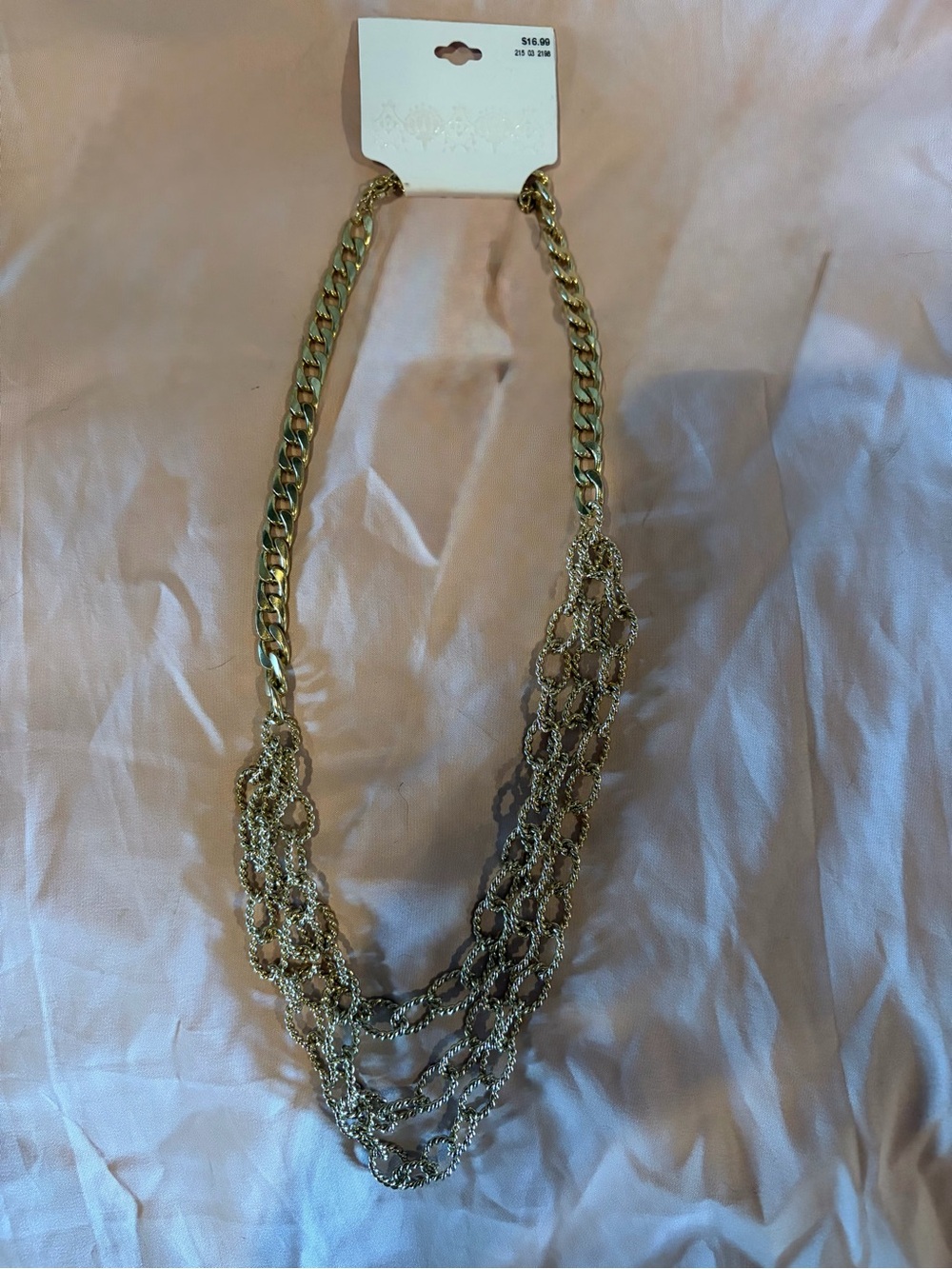 Gold strand necklace 24 in